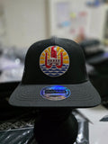 Casquette trucker noir avec filet motif Tahiti.