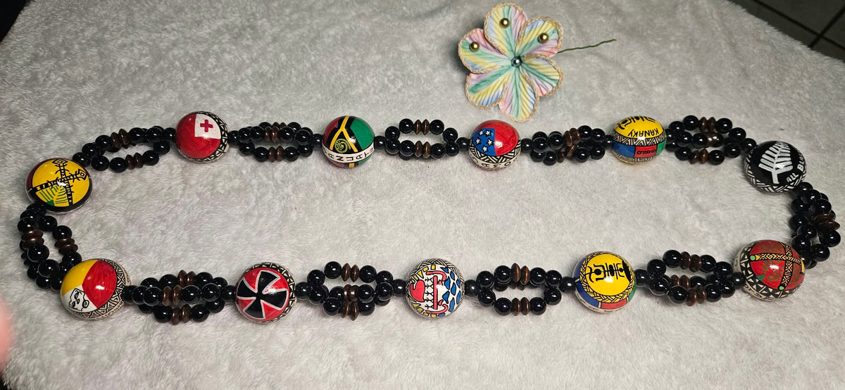 Collier de perle en bois Style Pasifika.