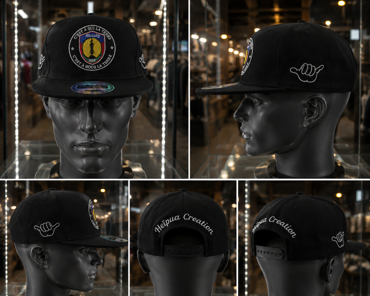 Snapback réglable noire (c’est a qui la terre)