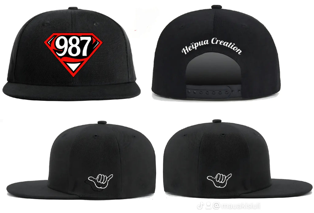 casquettes personnalisés style du pacific Tahiti représente.